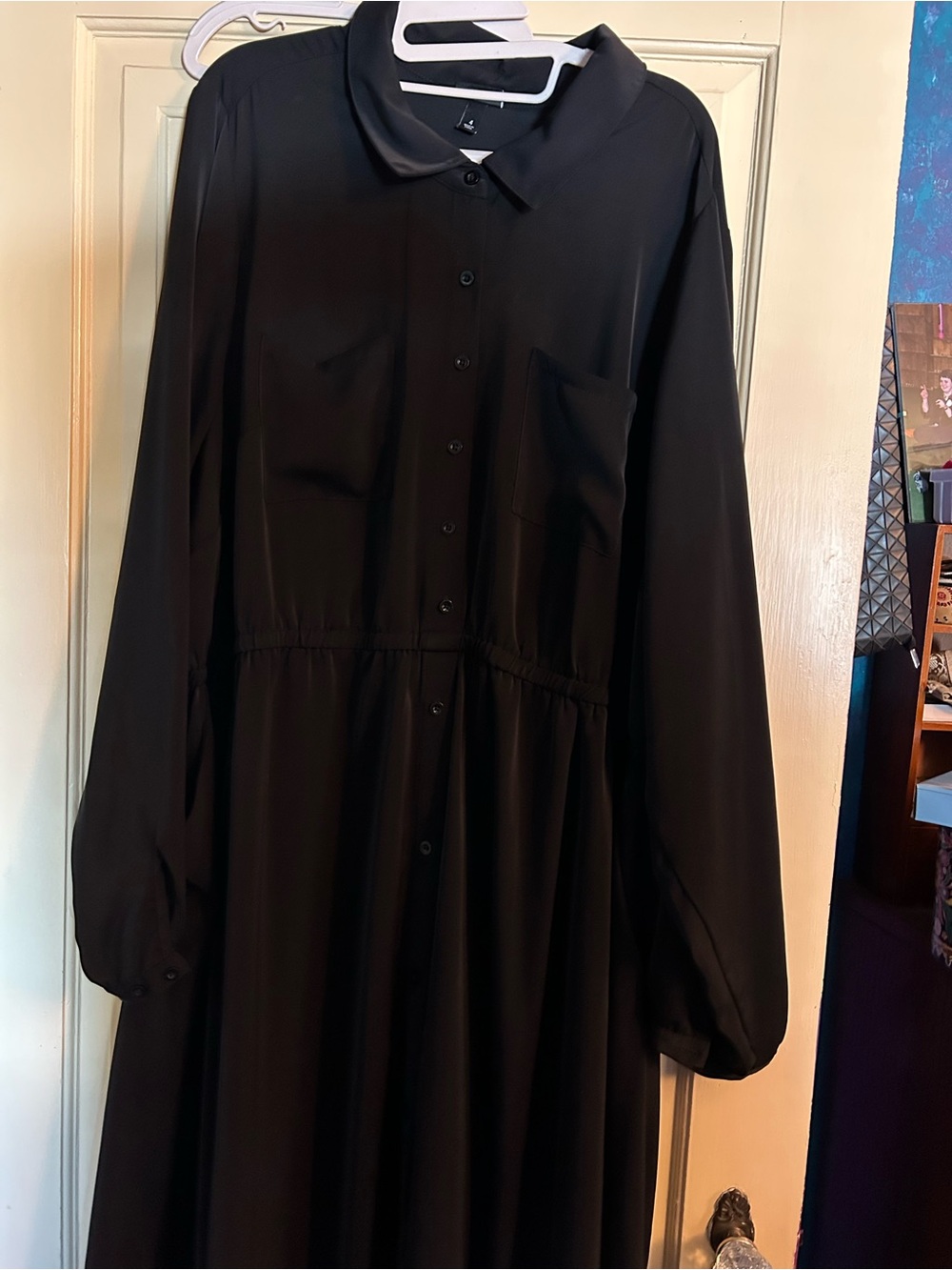 torrid Black Button-Front Midi shirt Dress